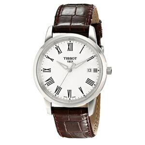 Tissot Men's T033410600027527 Classic Dream Brown Leather Watch.